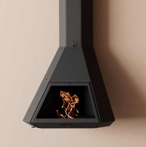 Židinys TRAFORART ARION FRONTAL SUSPENDED WITH WALL SUPPORT