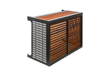 Šilumos siurblio apdailinis gaubtas Devaux WOOD ALU BRONZE  XL