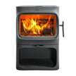 Cast iron stove JØTUL F 305 RB BP, straight glass, black 
