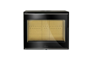 Lacunza ADOUR 600 ST, steel, wood-burning fireplace insert, straight glass, black color