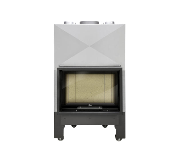 Lacunza ITACA ECO 80 – malkinis plieninis židinys su pakeliamu stiklu