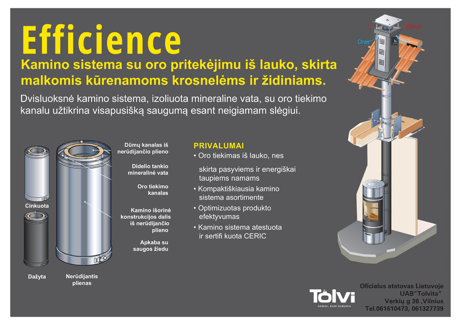 Dvisieniai pristatomi dūmtraukiai Poujoulat EFFICIENCE