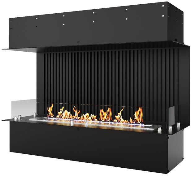 Biožidinys LACUNZA LUMIN 1100 CLID S, juodos spalvos, su briaunuota nugarėle ir šoniniais stiklais