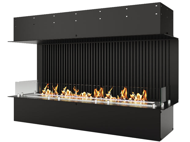 Biožidinys LACUNZA LUMIN 1300 CLID S, juodos spalvos, su briaunuota nugarėle ir šoniniais stiklais