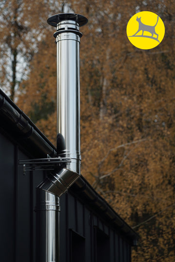 Plieninis izoliuotas kaminas DUALINOX WG 50, Ø200 – skirtas montuoti per sieną