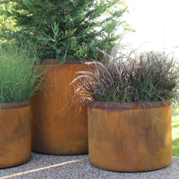 Apvalūs Corten plieno vazonai 60