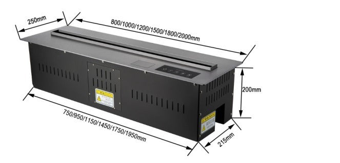 Elektrinis vandens garų židinys TOLVI  1800