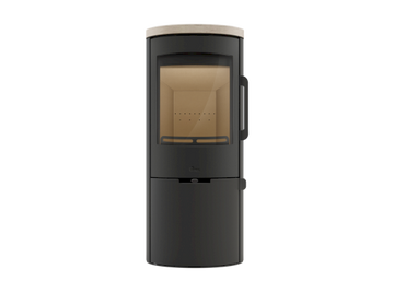 Lacunza Maya, malkinė, plieninė krosnelė, juodos spalvos