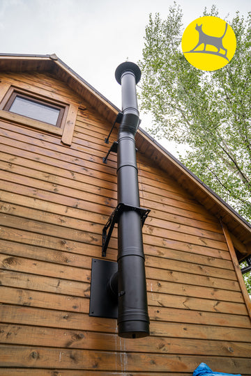 Plieninis izoliuotas kaminas DUALINOX WG 50, Ø200 – skirtas montuoti per sieną