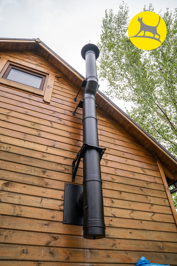 Plieninis izoliuotas kaminas DUALINOX WG 50, Ø200 – skirtas montuoti per sieną